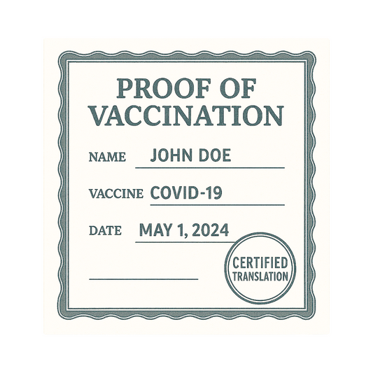Proof of vaccination
